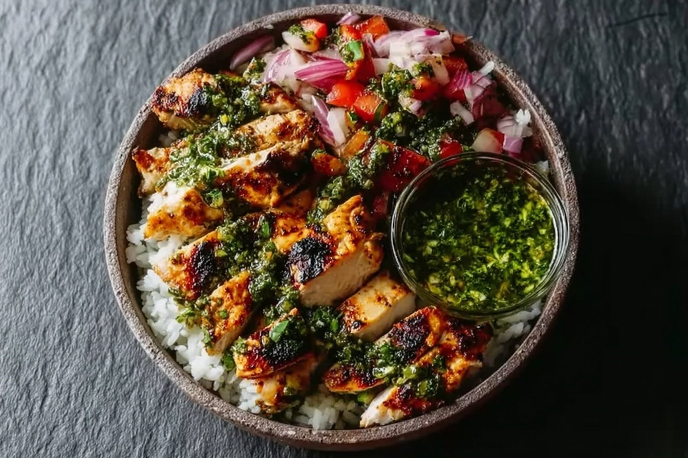 Easy Chimichurri Grilled Chicken Bowl