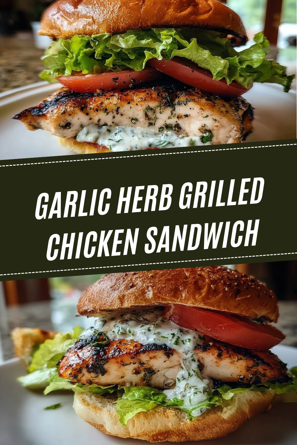Garlic Herb Grilled Chicken Sandwich