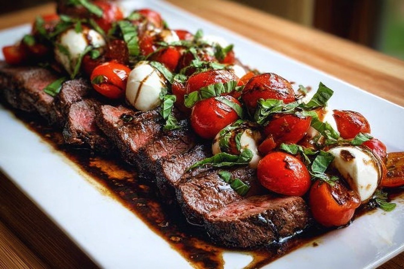 Grilled Balsamic Steak Caprese