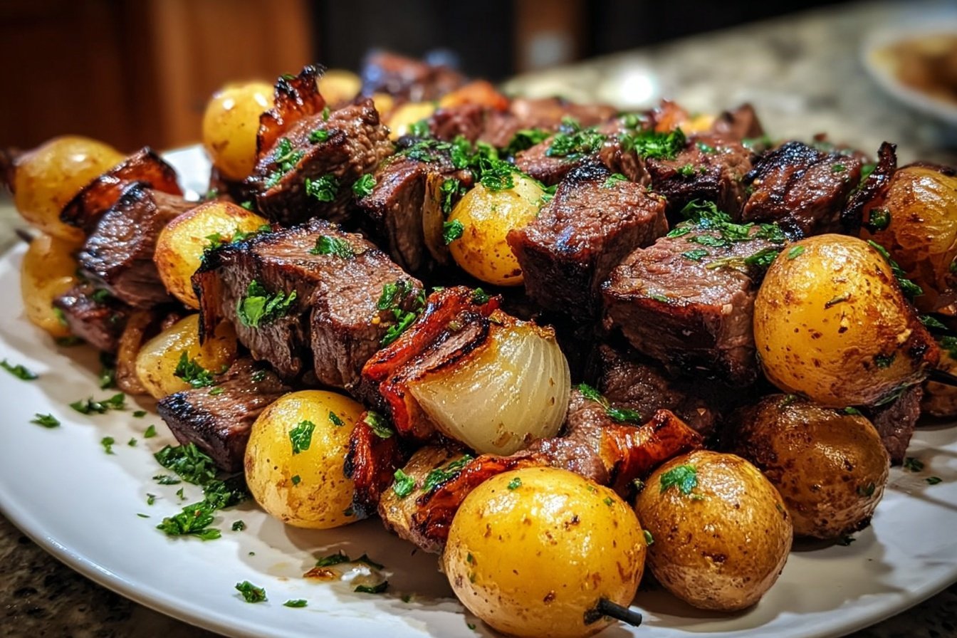 Grilled Steak And Potato Kabobs