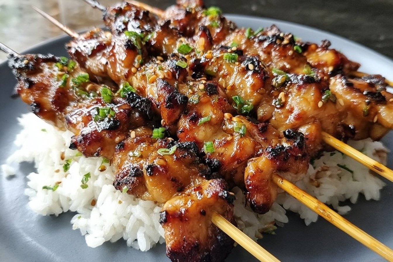 Grilled Teriyaki Chicken Skewers